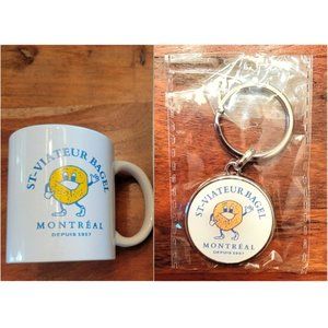 St Viateur key chain + St Viateur Bagel mug, Brand new with bag